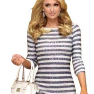 ALICE + OLIVIA Stripe Sequin Dress Size 0